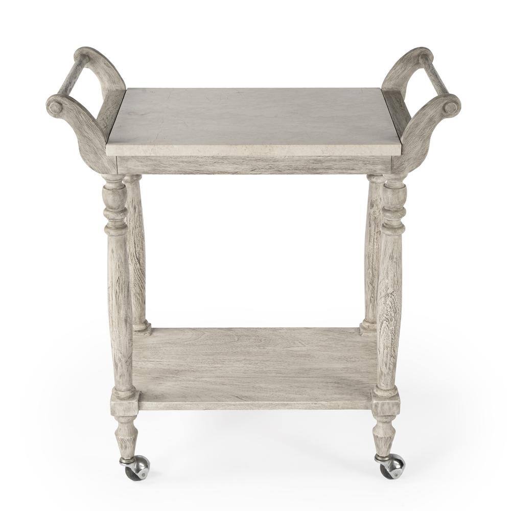 Alt View 2. Butler Specialty - Danielle Marble Bar Cart - Gray.