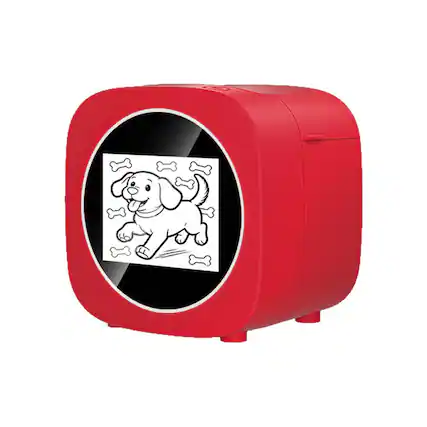 Front. SKRAN - AI Voice Thermal Printer - Mini Pocket Printer, One-Tap AI Generation, Wireless Bluetooth, Portable Sticker Maker - Red.