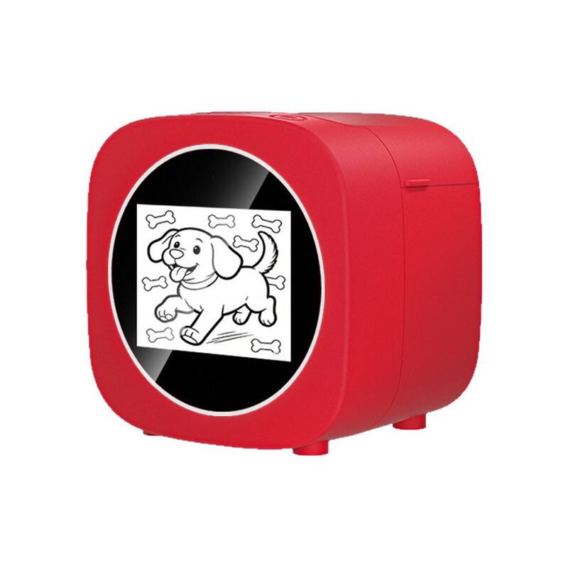 Front. SKRAN - AI Voice Thermal Printer - Mini Pocket Printer, One-Tap AI Generation, Wireless Bluetooth, Portable Sticker Maker - Red.