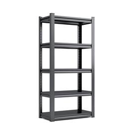 Boyel Living - 5-Tier Heavy Duty Metal Garage Shelving, 2000LBS Capacity Storage Shelves, 35.4"W x 15.7"D x 72"H, Black - Black