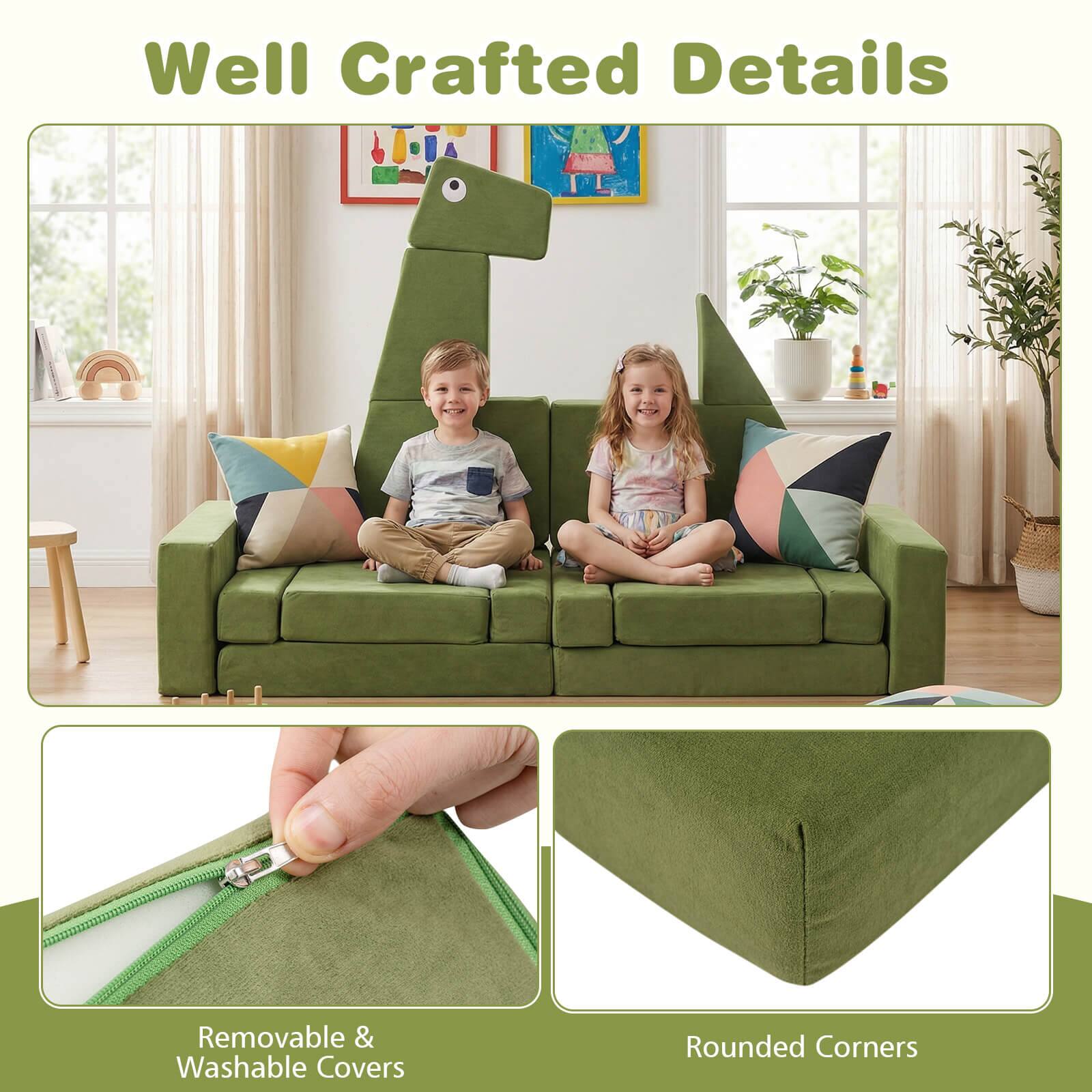 Well Crafted Details  
Removable & Washable Covers  
Rounded Corners