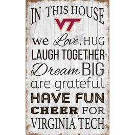 Fan Creations - Virginia Tech Hokies 11'' x 19'' Team In This House Sign - Multicolor