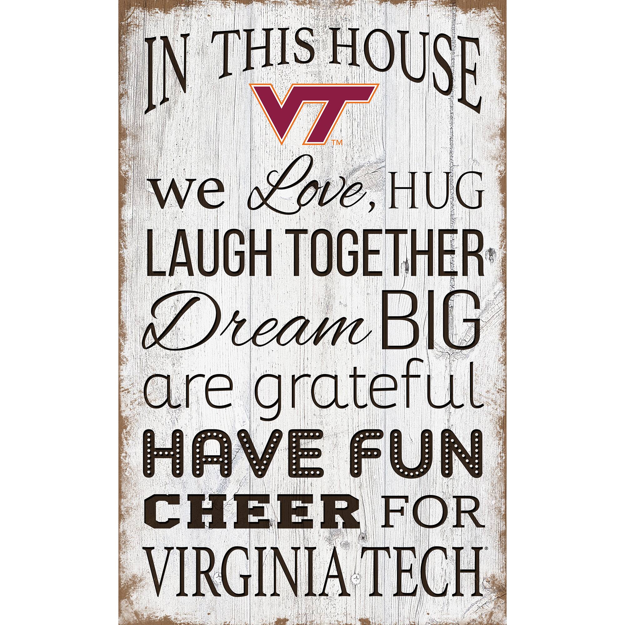 Virginia Tech Hokies 11'' x 19'' Team In This House Sign