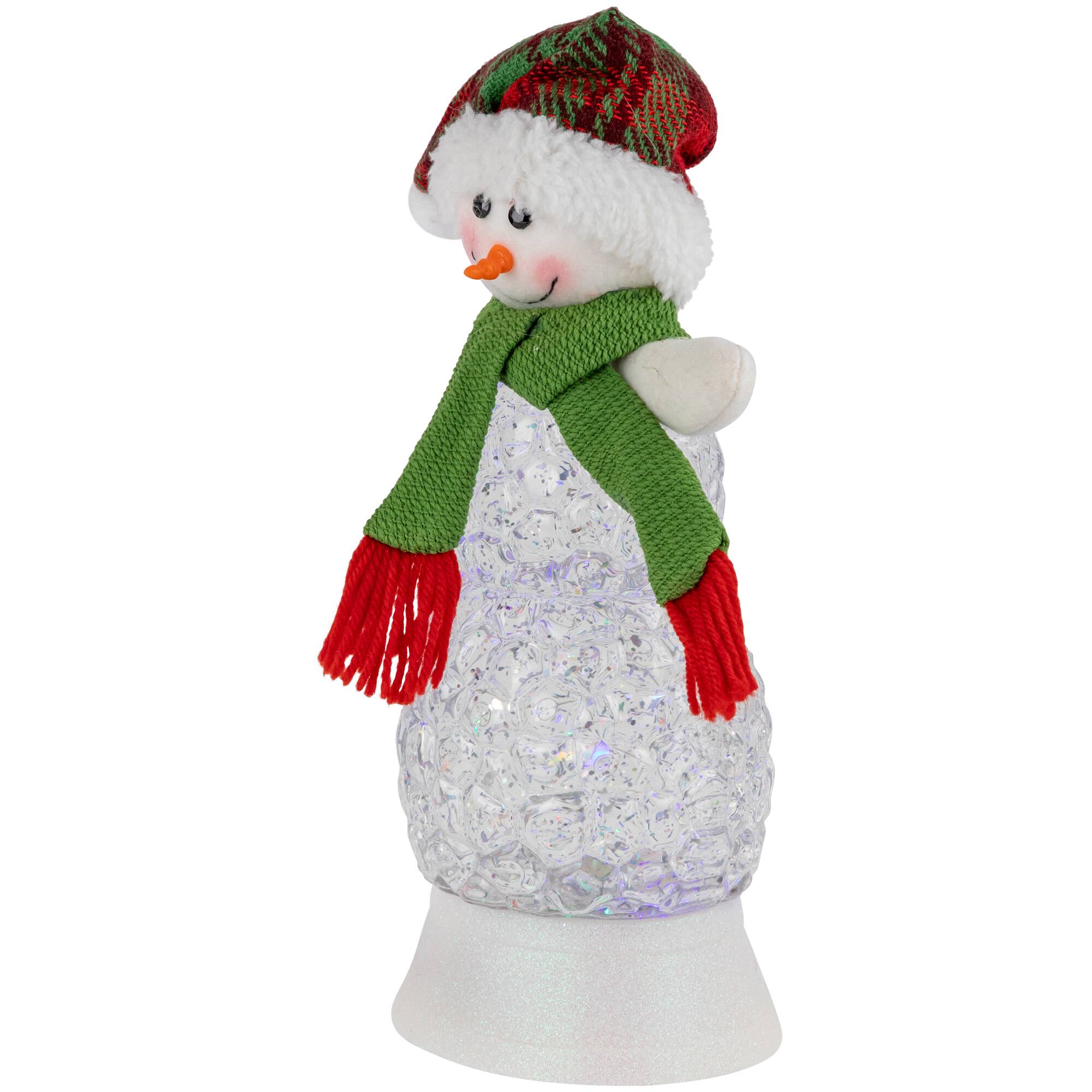 Alt View 5. Northlight - LED Lighted Acrylic Snowman Christmas Snow Globe - 11" - Clear.