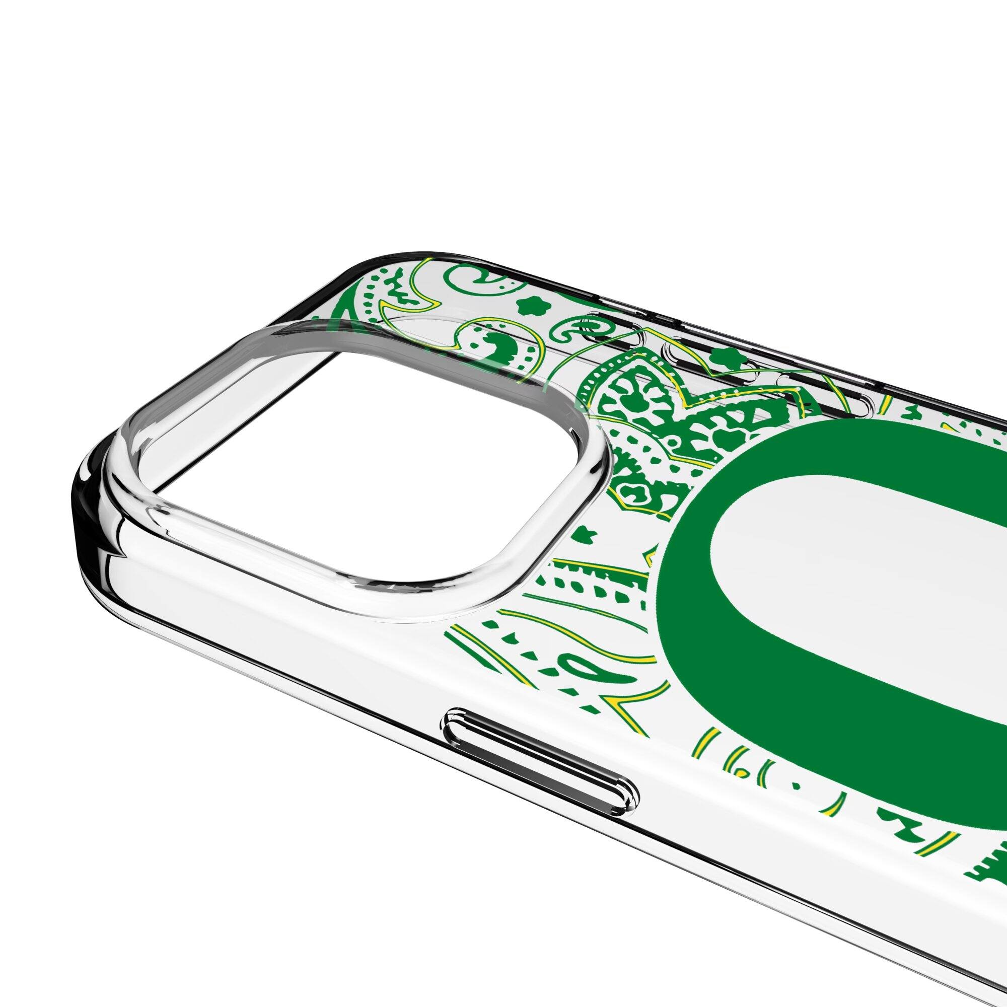 Alt View 2. Keyscaper - Oregon Ducks iPhone Paisley Design Clear Case - 13 Pro Max - Multicolor.