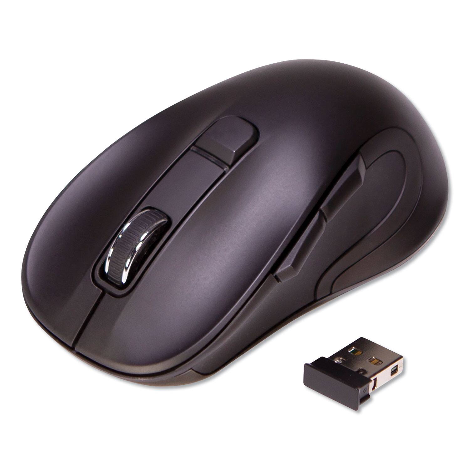 Front. Innovera - Hyper-Fast Scrolling Mouse 2.4 Ghz Frequency/26 Ft Wireless Range Right Hand Use Black - Black.