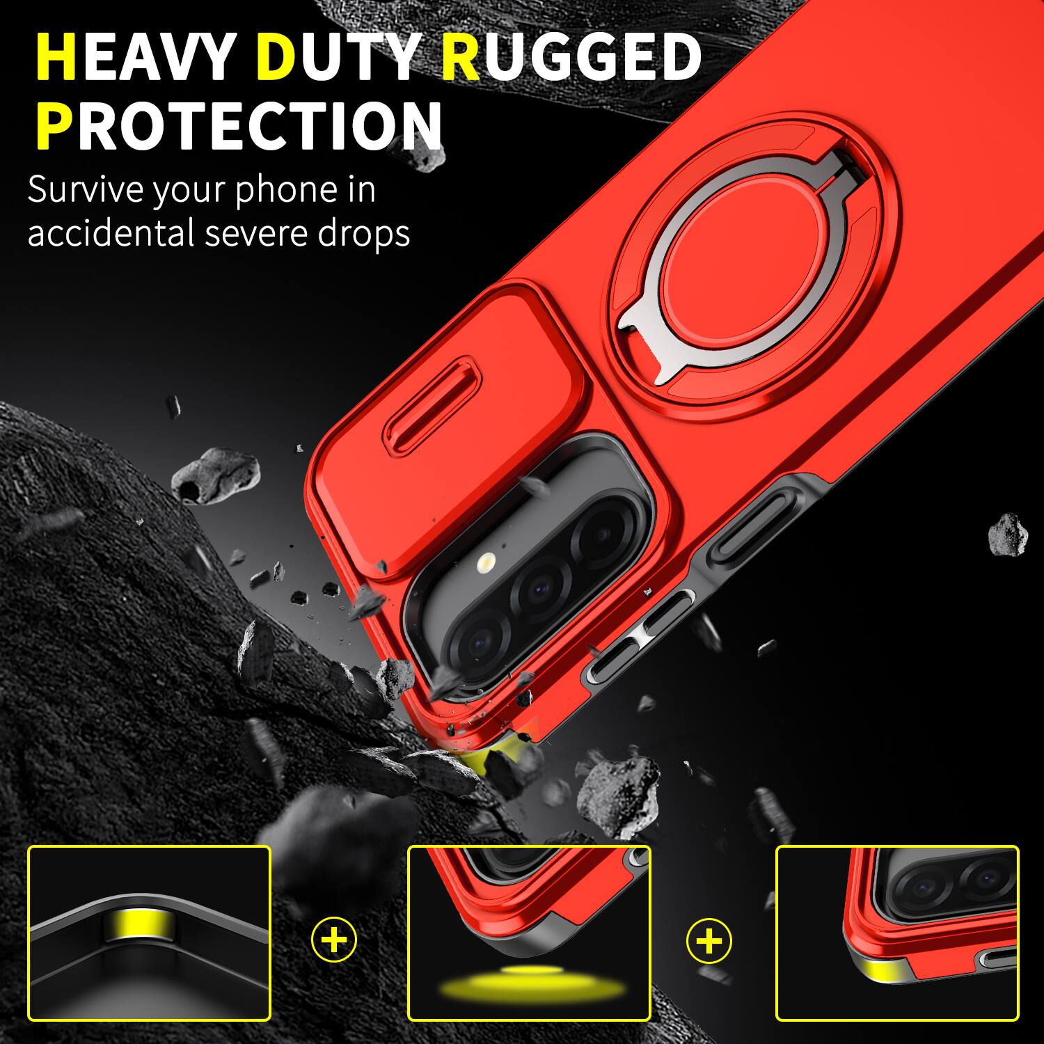 HEAVY DUTY RUGGED PROTECTION  
Survive your phone in accidental severe drops