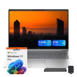 HP - ProBook 460 G11 16" WUXGA Display Laptop,Intel Ultra 5 125U,32GB RAM,2TB SSD+1TB Dock Set,Win 11 Pro - Pike silver