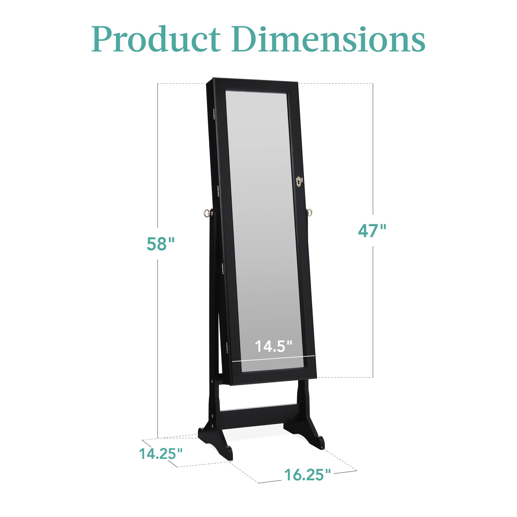 Product Dimensions: 58" x 47" x 14.5" x 14.25" x 16.25"