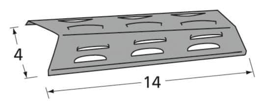 Music City Metals - MCM919341113 heat plate, porc stl, 14 x 4; BBQ Tec