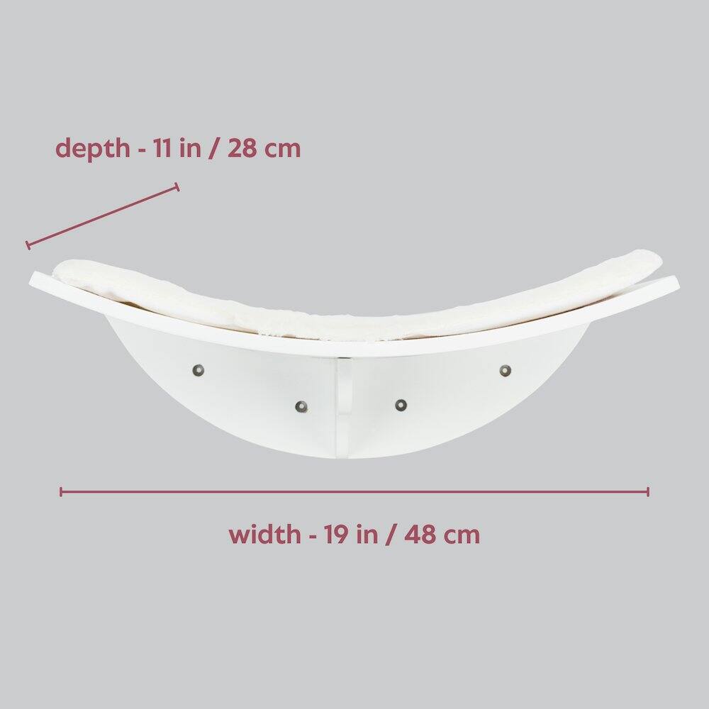depth - 11 in / 28 cm  
width - 19 in / 48 cm