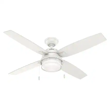 Front. Hunter - Hunter Fan Ocala 52 in. Bronze White LED Indoor and Outdoor Ceiling Fan.