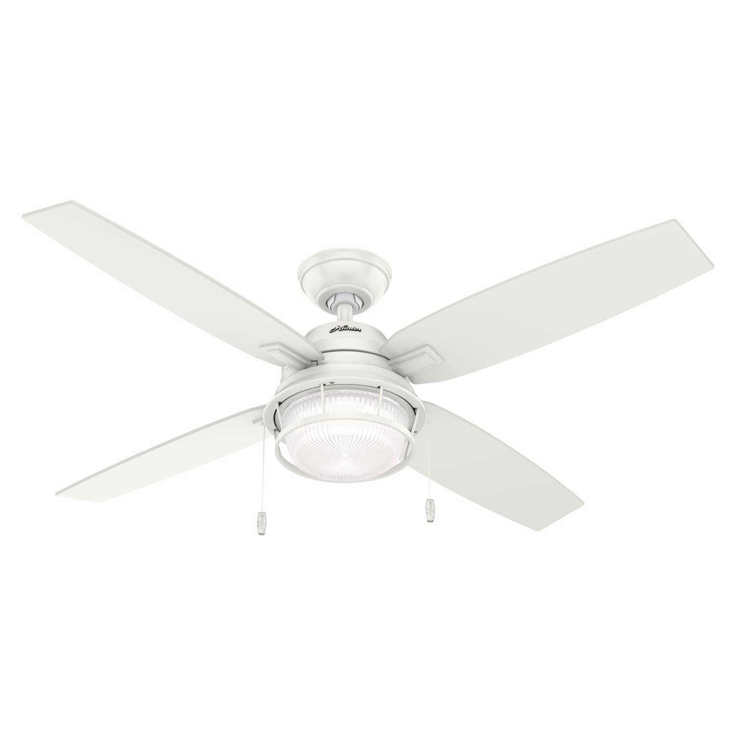 Front. Hunter - Hunter Fan Ocala 52 in. Bronze White LED Indoor and Outdoor Ceiling Fan.