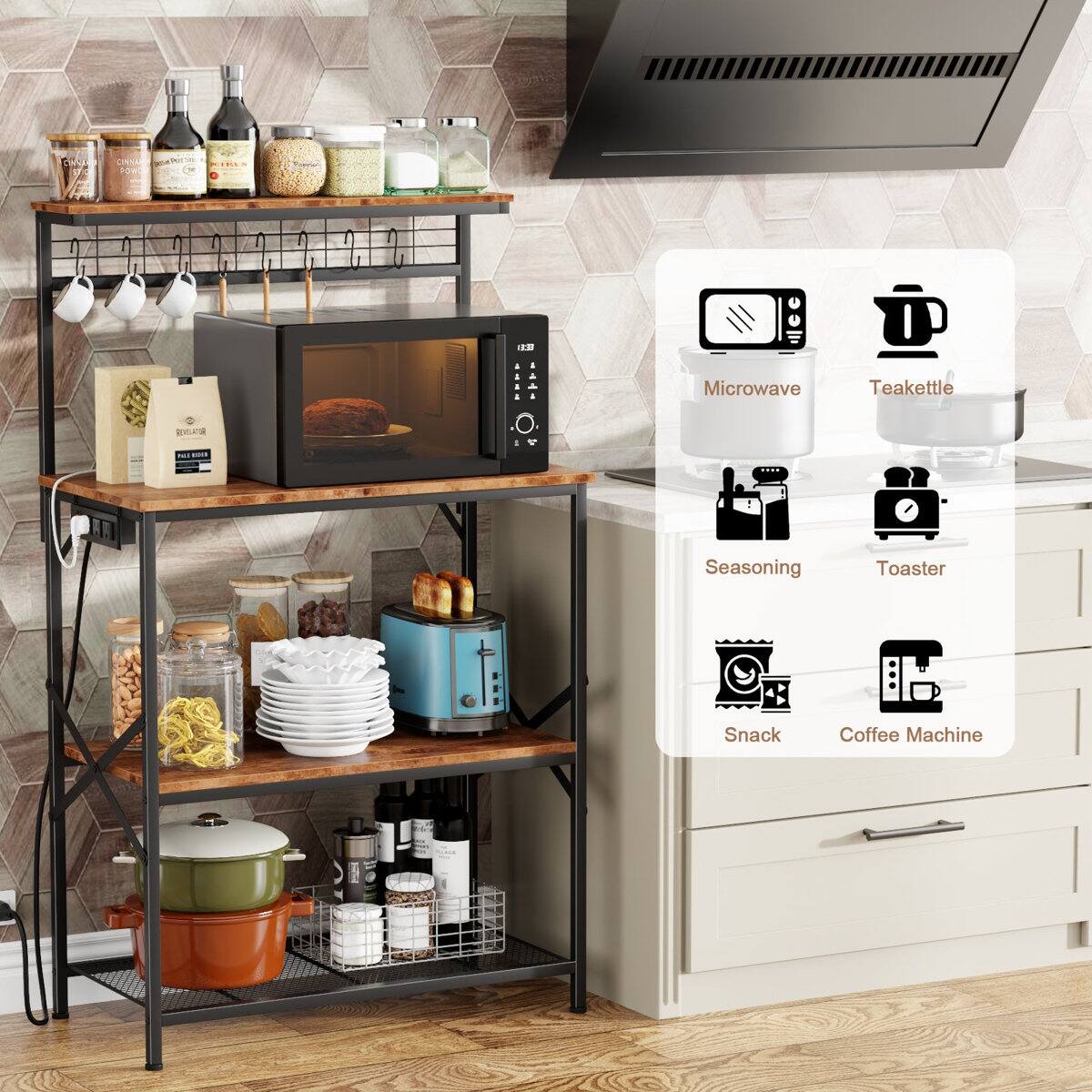 CHOR SOW - . A AAAA 46 Microwave Teakettle Seasoning Toaster Snack Coffee Machine