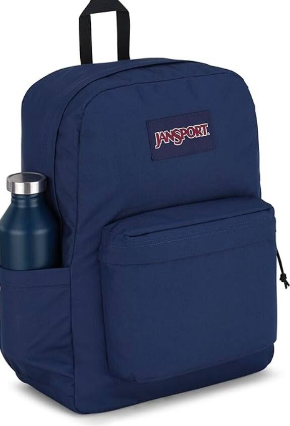 Angle. JanSport - JanSport SuperBreak One Backpacks-Durable,Lightweight Bookbag with Front Utility Pocket-Premium Backpack School Bookbag - Navy.