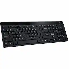 Adesso - WKB-1400FB Keyboard - Wireless Connectivity - RF - Compact - 32.81 ft - 2.40 GHz - USB Interface - 104 Key(s) - Black