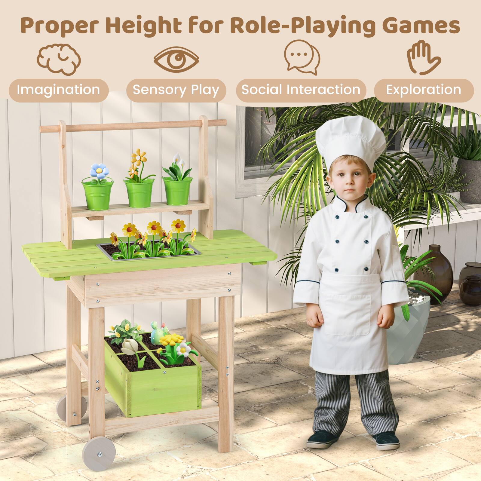 Proper Height for Role-Playing Games

Imagination
Sensory Play
Social Interaction
Exploration