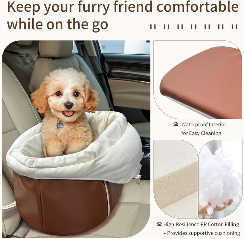 Keep your furry friend comfortable while on the go

Waterproof Interior for Easy Cleaning

High-Resilience PP Cotton Filling - Provides supportive cushioning