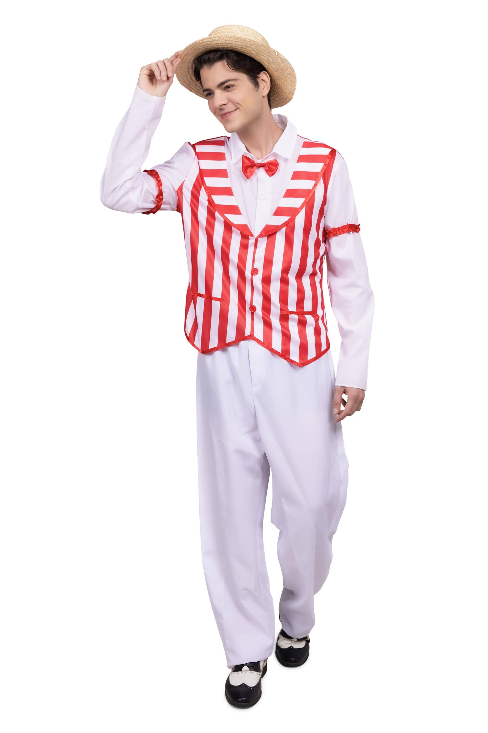 Alt View 10. Toynk - Barbershop Quartet Adult Costume | X-Large - Red/White.