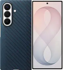 Front. Samsung - Galaxy Z Fold8 Ultra Carbon Magnet Case - Blue.