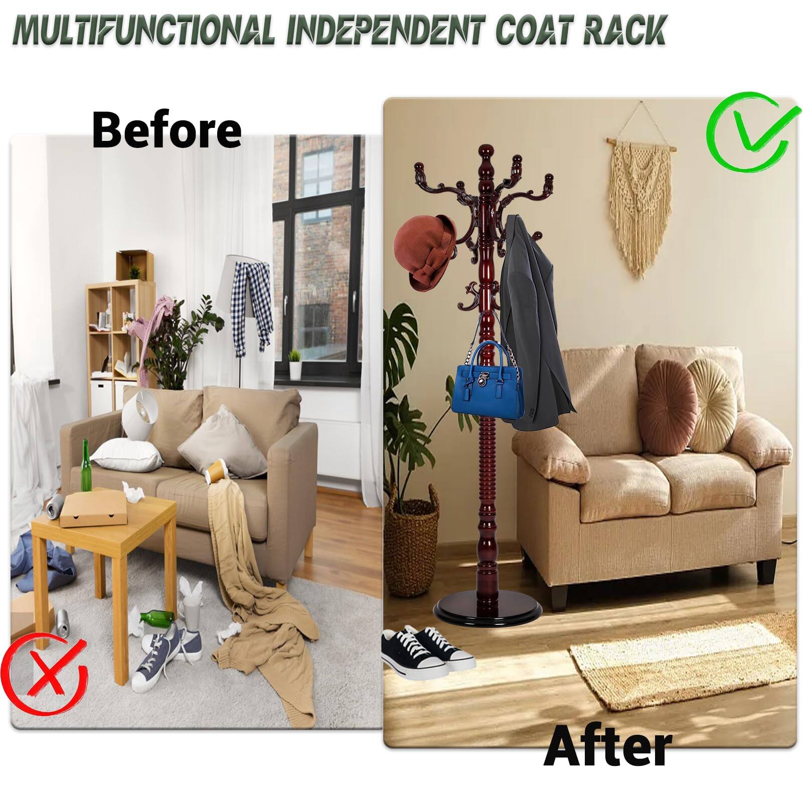 MULTIFUNCTIONAL INDEPENDENT COAT RACK

Before

After