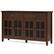 Angle. Simpli Home - Artisan Large 4 Door Sideboard Buffet - Russet Brown.