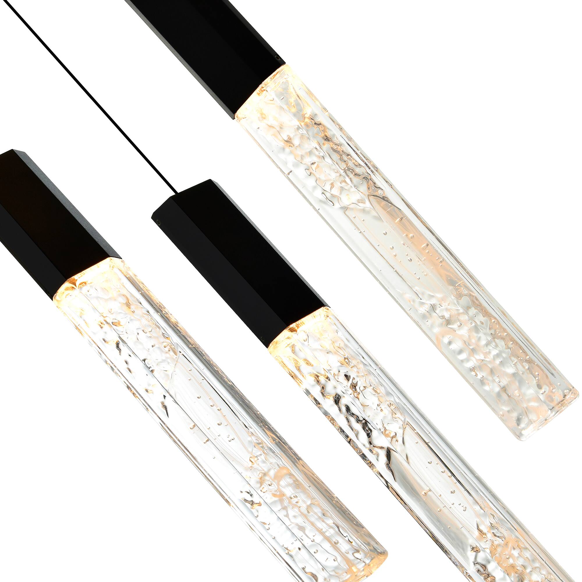 Left. CWI Lighting - Greta Integrated LED Black Mini Pendant - Black.