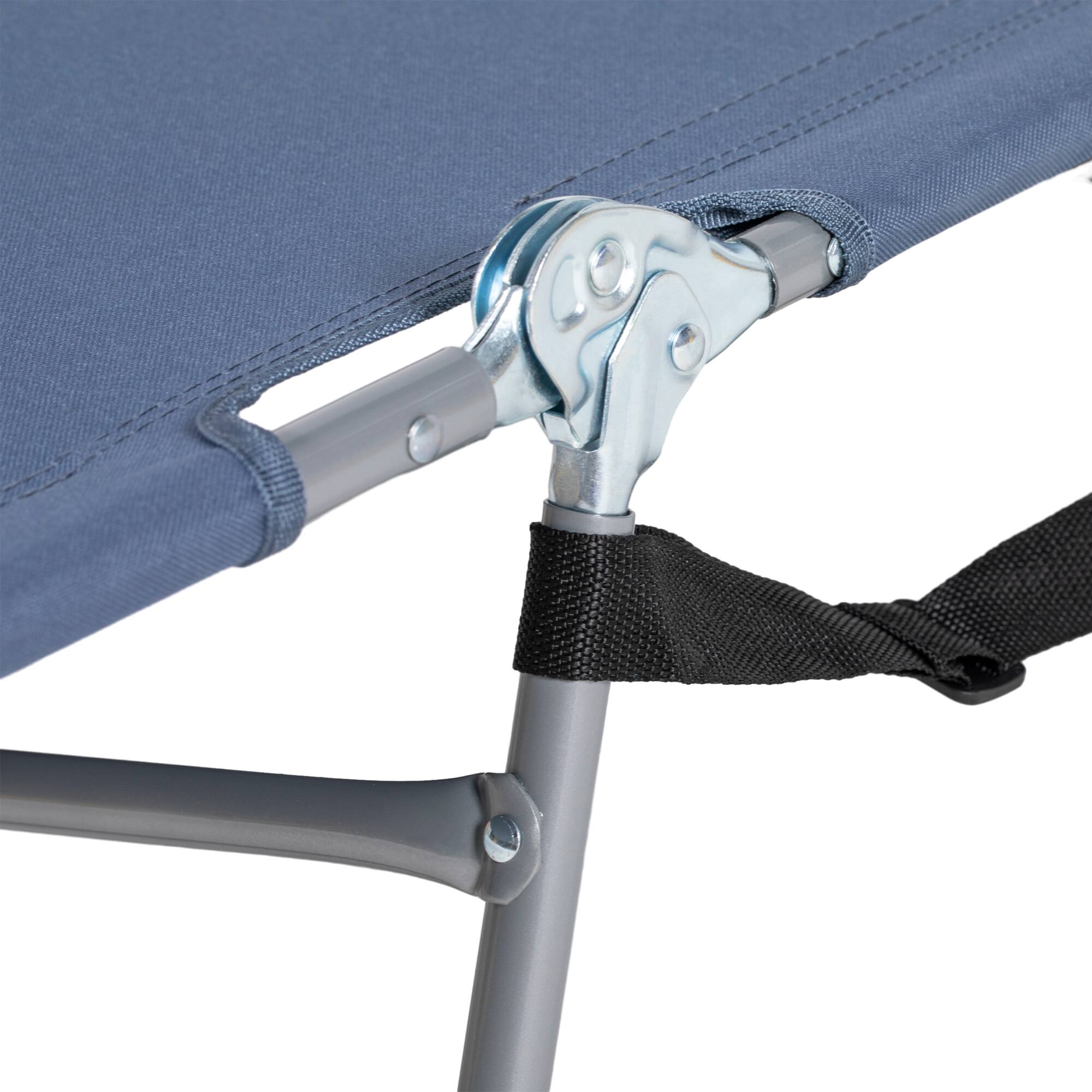 Alt View 7. Outsunny - Folding Beach Lounge Chair with Face Hole and Arm Slots, 5-level Adjustable Sun Lounger Tanning Chair - Gray.