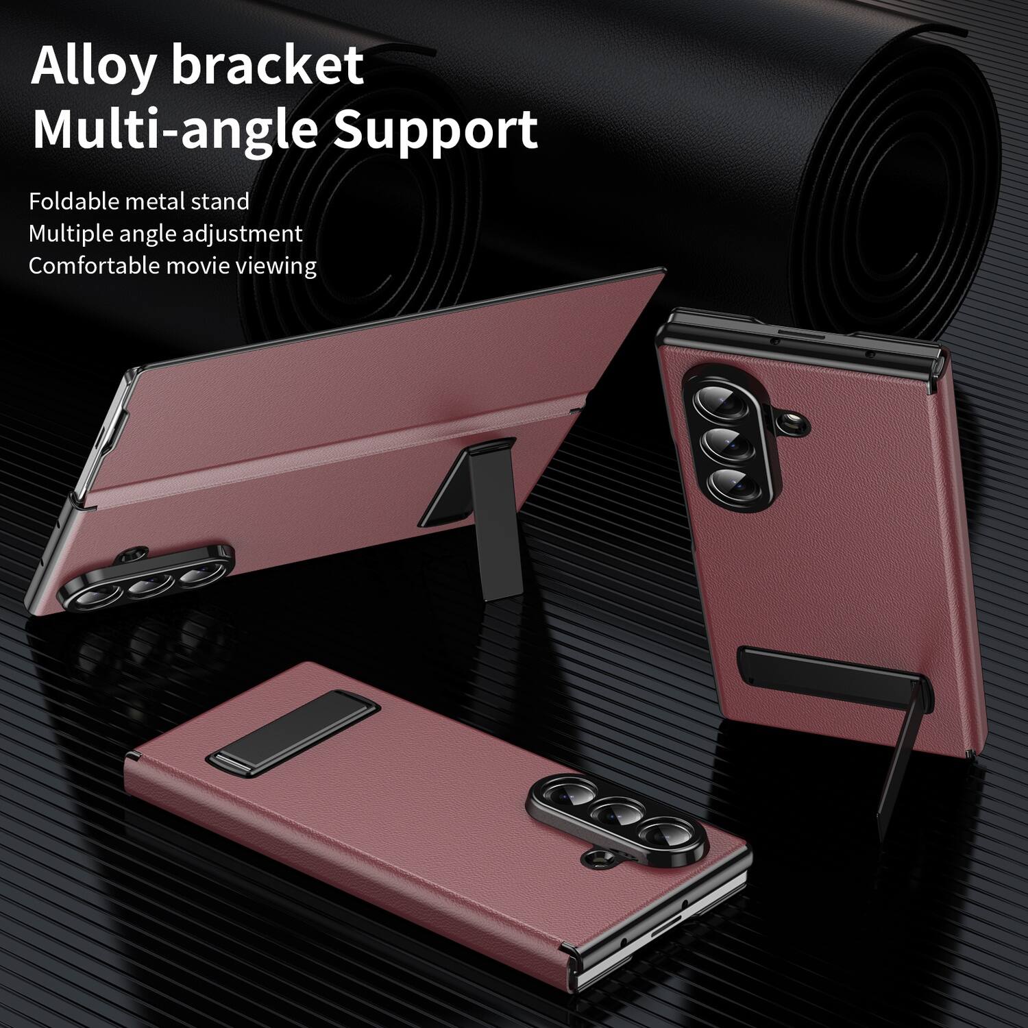 Alloy bracket Multi-angle Support

Foldable metal stand
Multiple angle adjustment
Comfortable movie viewing