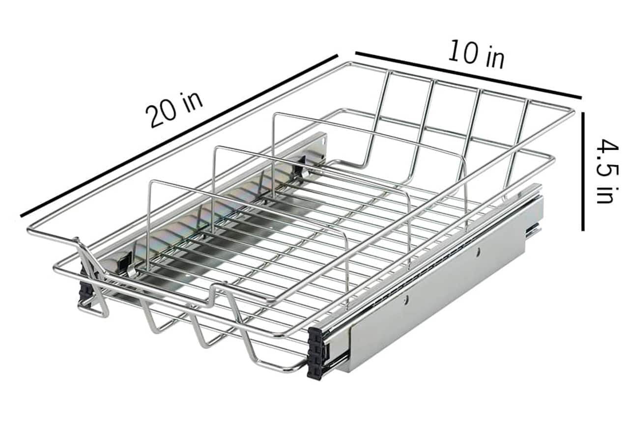 Alt View 13. TRINITY - PRO EcoStorage 10" Sliding Drawer 2-Pack Chrome - Chrome.