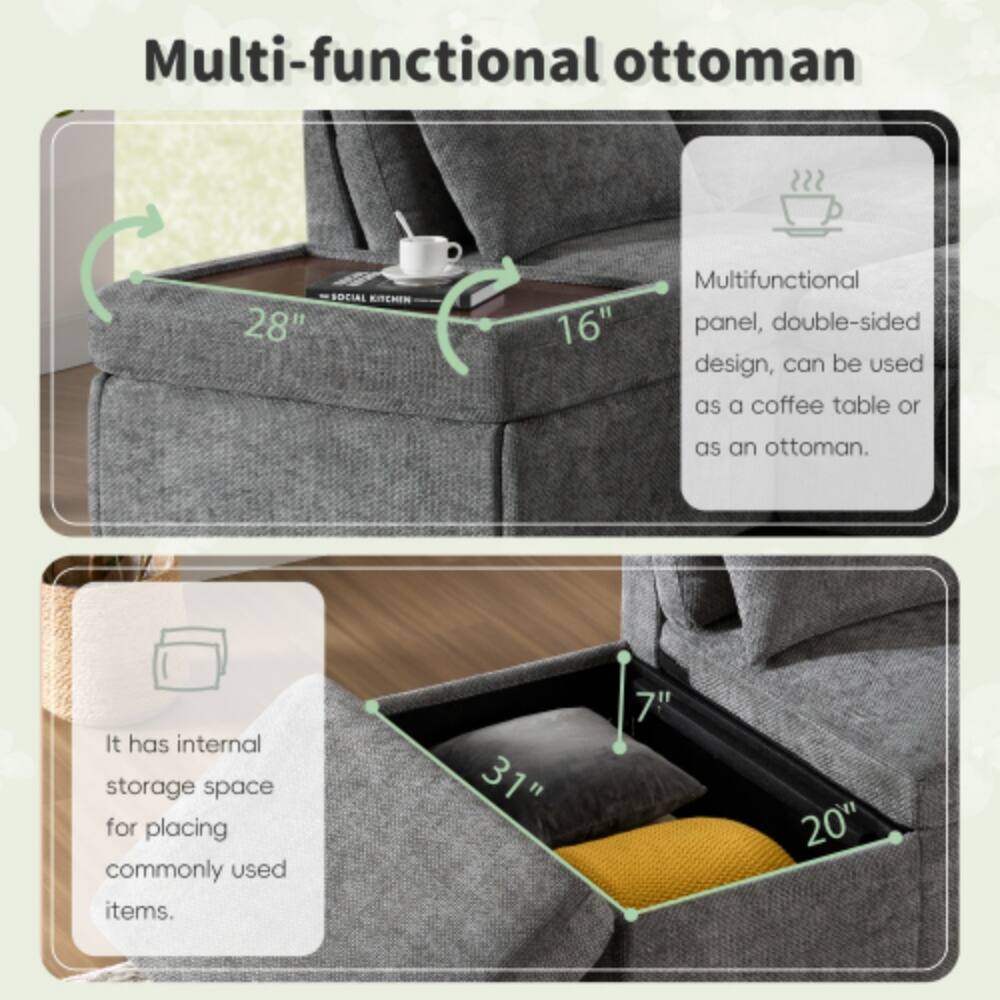Multi-functional ottoman

SOCIAL KITCHEN

28" 16" Multifunctional panel, double-sided design, can be used as a coffee table or as an ottoman. It has internal storage space for placing commonly used items.

31" 7" 20"