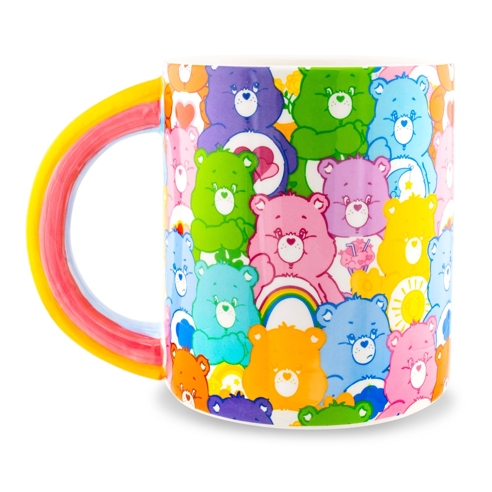 Alt View 1. Silver Buffalo - Care Bears Allover Print Ceramic Mug With Rainbow Handle | Holds 20 Ounces - Rainbow.