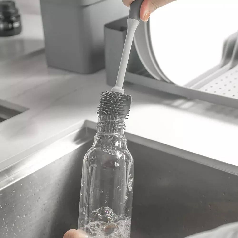 Alt View 2. OU - OU Bottle & Glass Brush – Ergonomic, Scratch Free, Deep Cleaning of Cups, Bottles & Glasses.