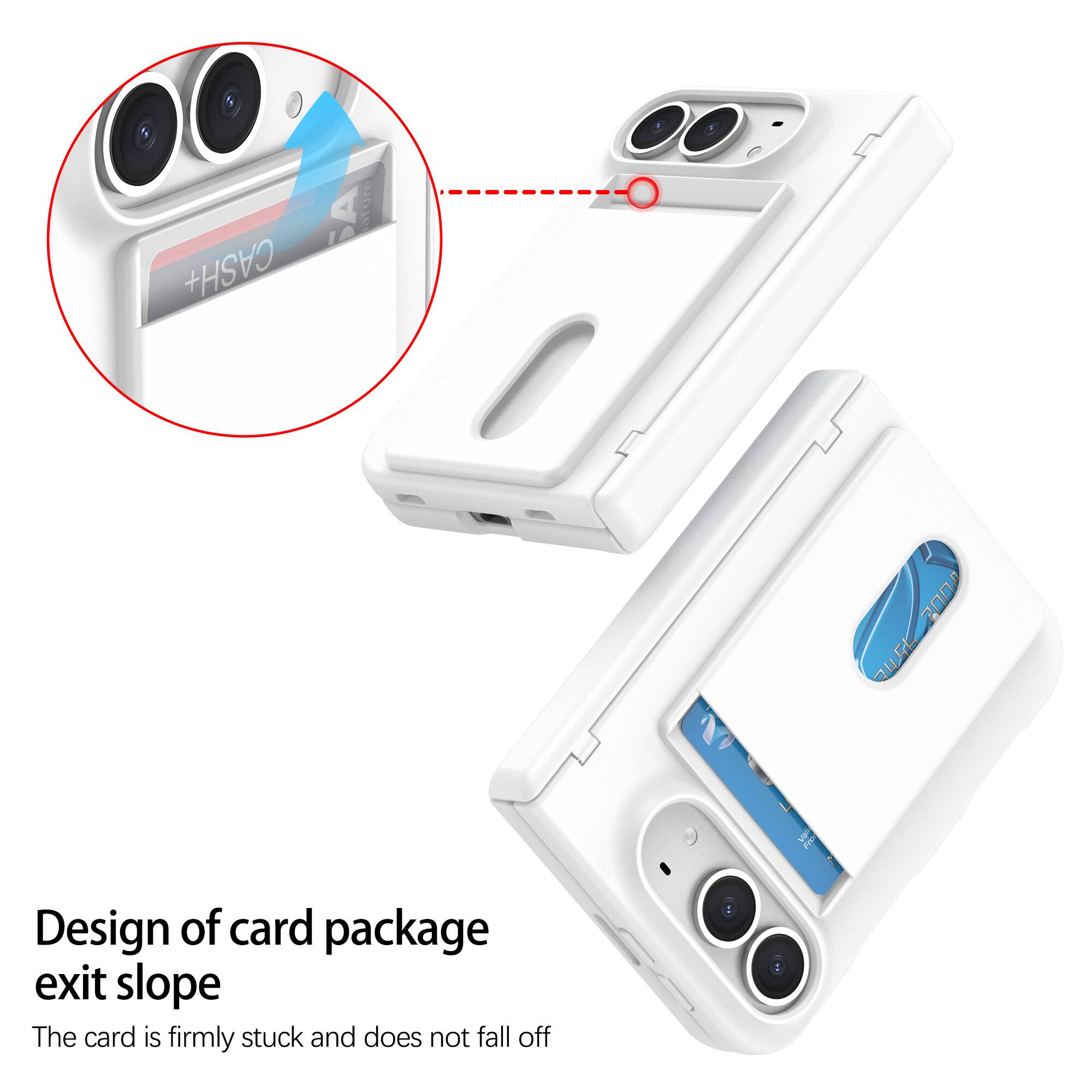 CASH+
ature
200A 2456
Design of card package exit slope
The card is firmly stuck and does not fall off