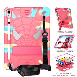 UUCOVER - Kids Case for iPad (A16) 11-inch 2025 / iPad 10th Gen 10.9" 2022 Shockproof Silicone+PC Stand Cover with Shoulder Strap - Colorful