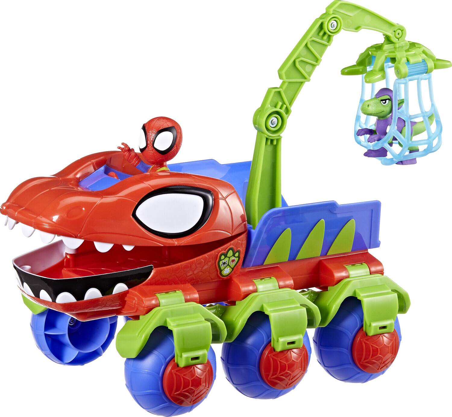 Alt View 2. Hasbro - Spidey and His Amazing Friends: Dino-Webs - Crawler Playset   - COLLECTIBLES - Multicolor.