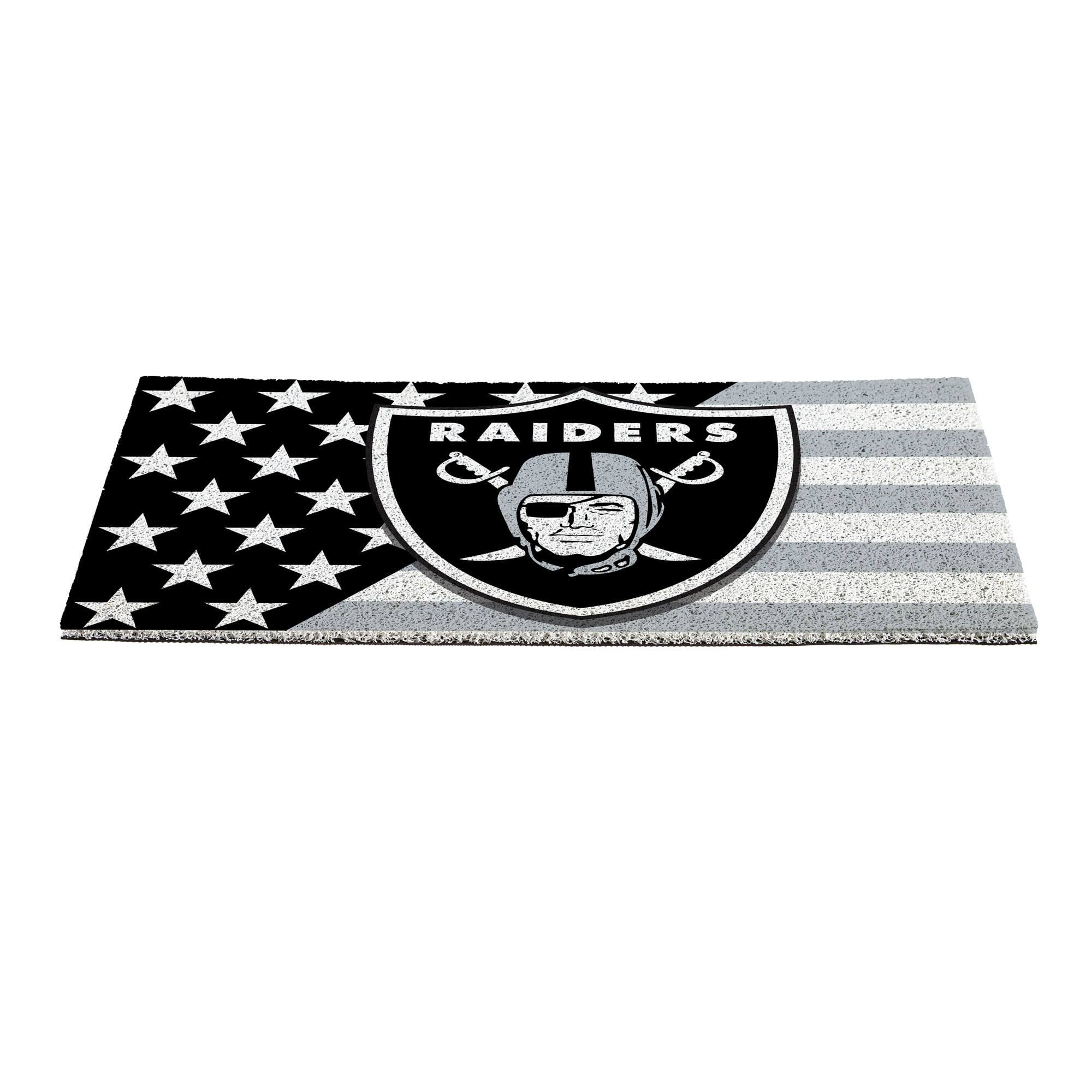 Alt View 1. Evergreen Enterprises - Las Vegas Raiders 16" x 28" Stars & Stripes Patriotic Turf Mat - Multicolor.