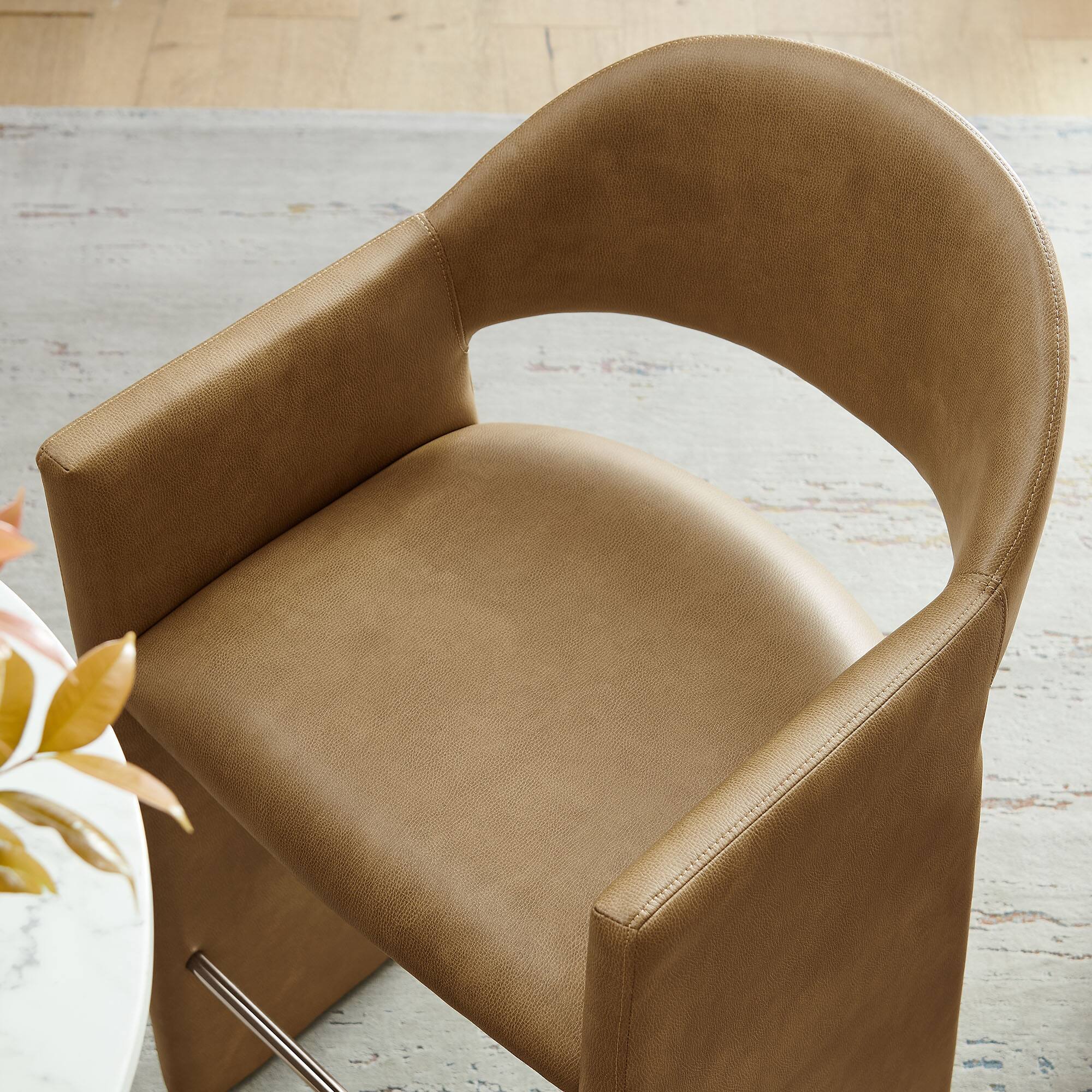 Alt View 1. Modway - Talia 41 Inch Vegan Leather Bar Stool by Modway - Toast.