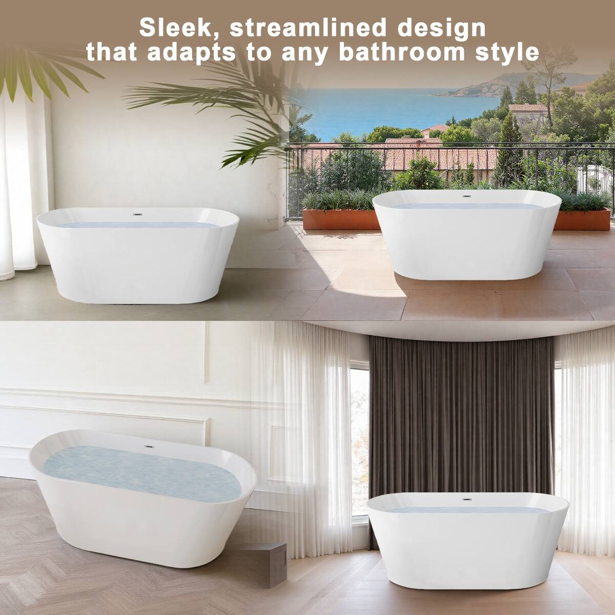 Sleek, streamlined design that adapts to any bathroom style