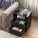 Alt View 1. Kadyn - Kadyn Wood Nightstand With Charging Station, Bedside Table With 2 Drawers, Bedroom Nightstand - Black.