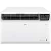 Front. LG - 1,000 Sq. Ft. 18,000 BTU 230V Smart Inverter Window Air Conditioner - White.