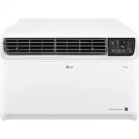 LG - 18,000 BTU 1,000 Sq. Ft. 230V Smart Window Air Conditioner - White - Front_Zoom