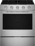 KitchenAid - 30 in. Wide 5 burners 5.0 cu. ft. Slide-in Gas Range with Convection Cooking Modes - Stainless Steel
