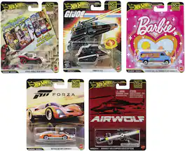 Mattel - Hot Wheels 1:64 Premium Pop Culture 10-Piece Q Assortment - COLLECTIBLES - Multicolor