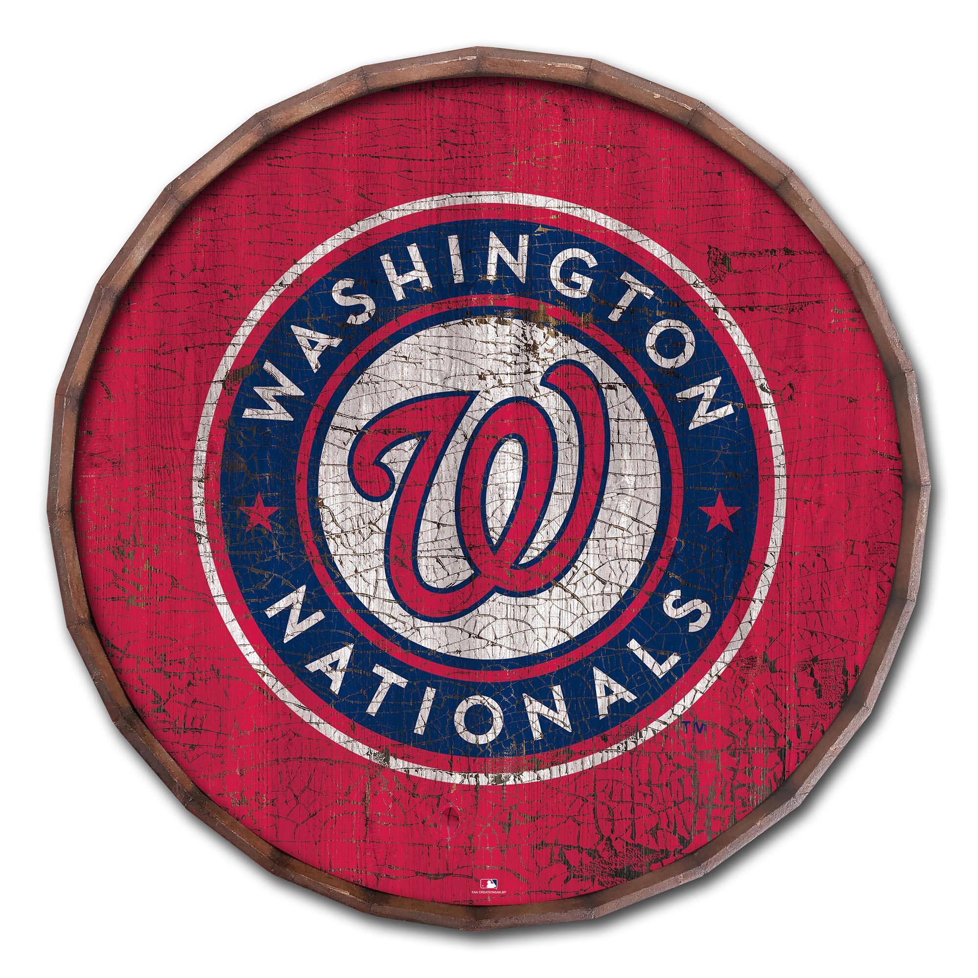 Washington Nationals 24" Cracked Color Barrel Top Sign