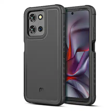 Front. Mybat Pro - MyBat Pro Maverick Series Rogue Edition Case for Motorola Moto G 5G (2026)/(2025)/ Moto G Play (2026)- Black - Black.