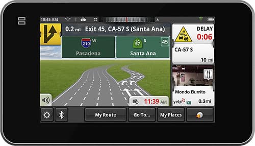 Front. Magellan - SmartGPS 5" GPS with Built-In Bluetooth and Lifetime Map and Traffic Updates - Black.