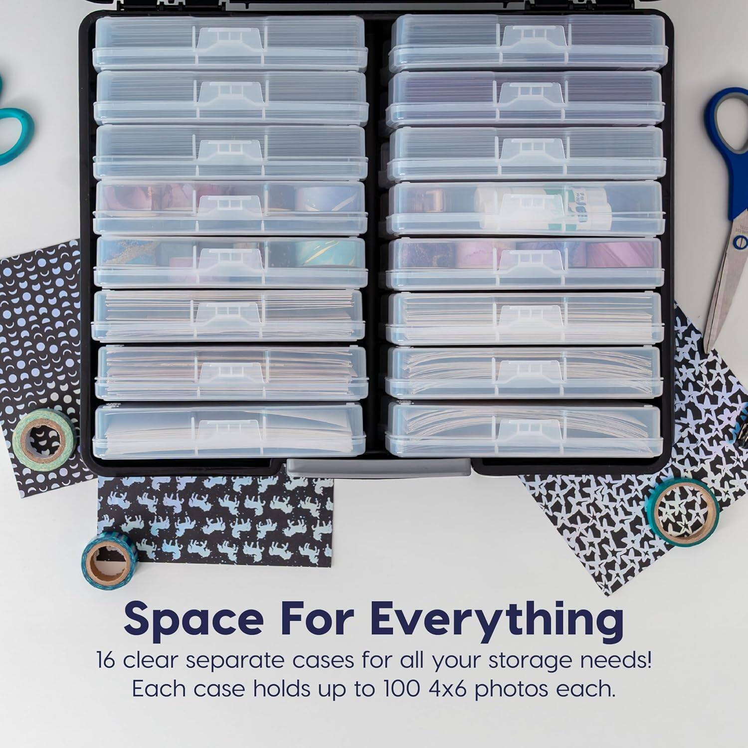 IRIS USA 4” x 6” Photo Storage Box with 16 Keeper Cases - Best Buy