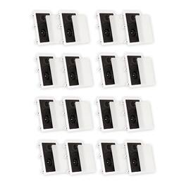 Theater Solutions by Goldwood - TS65W Flush Mount In Wall Speakers with 6.5" Woofers Home Theater 8 Pair Pack - Paintable White