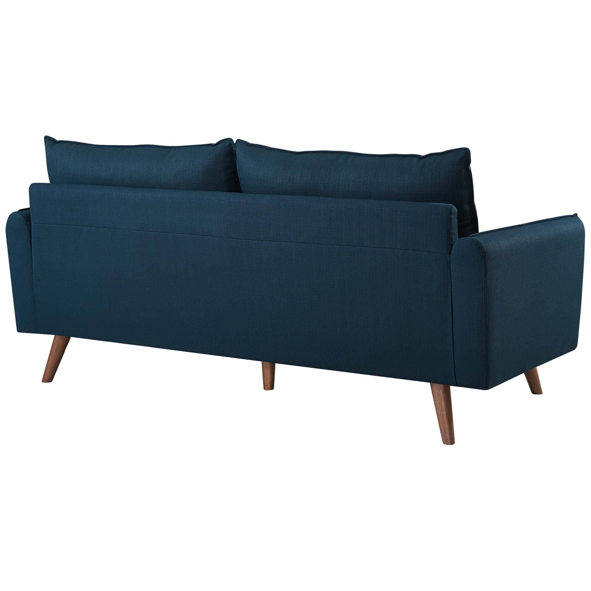 Left. Modway - Revive Upholstered Fabric Sofa and Loveseat Set by Modway - Blue.